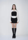 Cable bustier layered Set