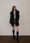 Fur collar classical coat