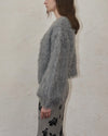 Shaggy drop cardigan