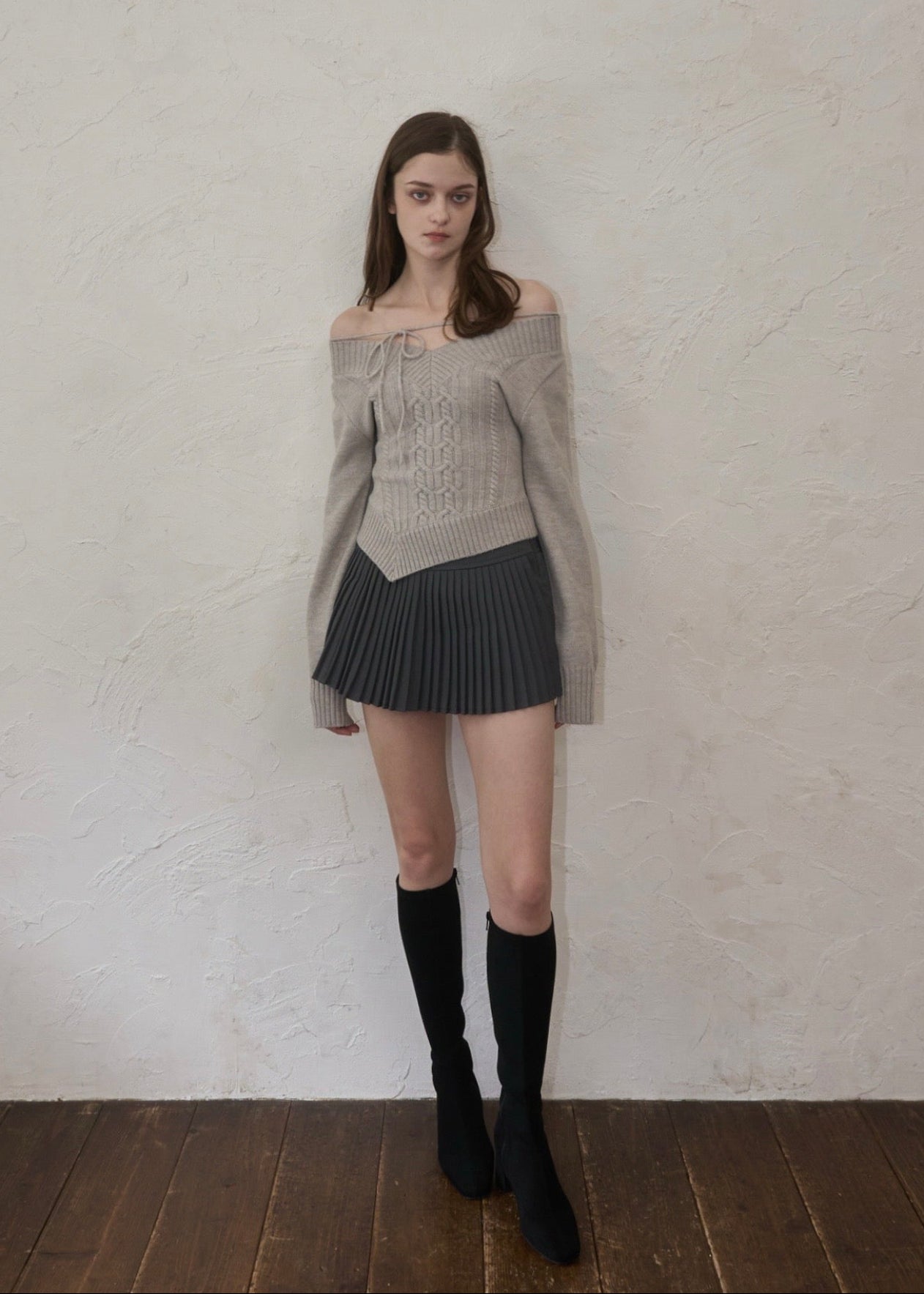 yilon CABLE RIBBON KNIT イロン ニット トップス Cable ribbon knit – YILON
