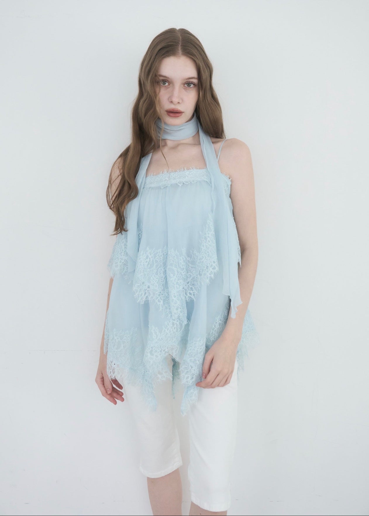 LACE TRIM TIERED CAMI TOP – YILON