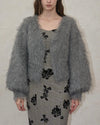 Shaggy drop cardigan
