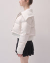 Rib collar puffer jacket