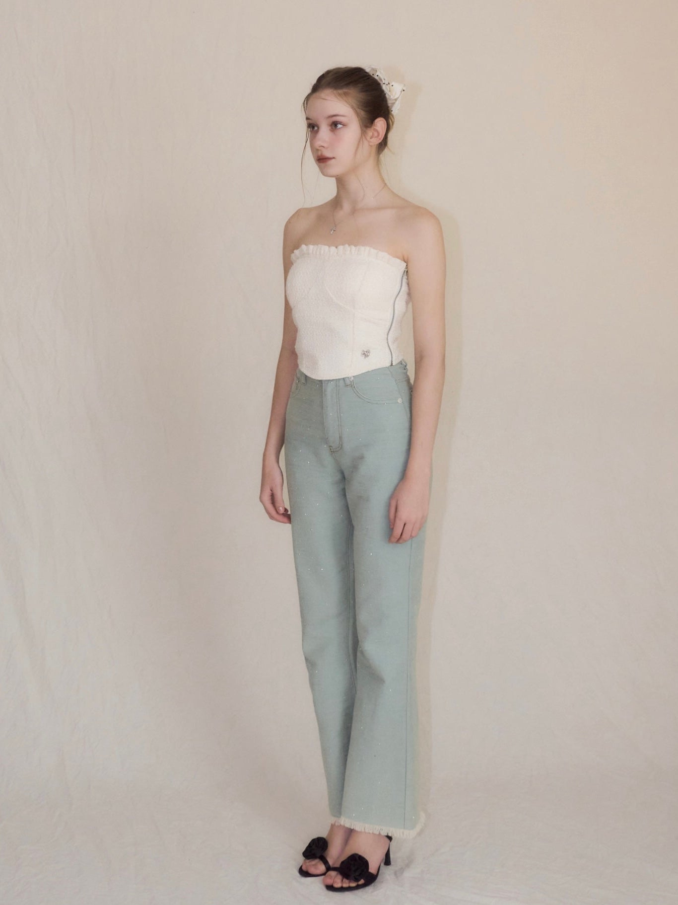 Twinkle tweed baretop – YILON