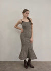 Tweed lace mermaid dress