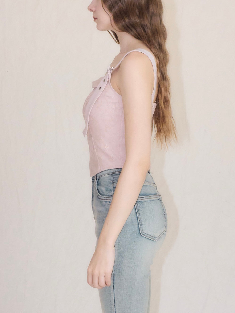 トップス YILON CORSET LACE CAMI IVORY Corset lace cami – YILON