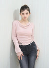 BACK RIBBON LACE TEE