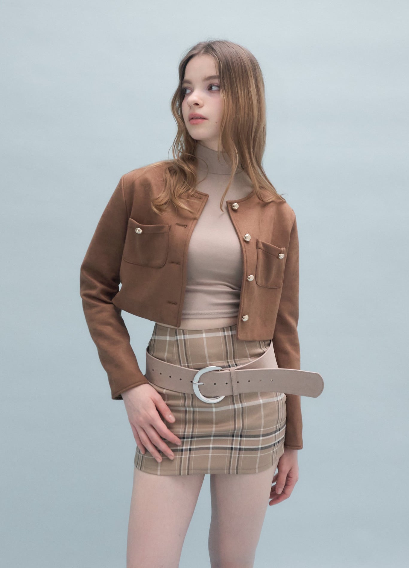 Crop suède jacket – YILON