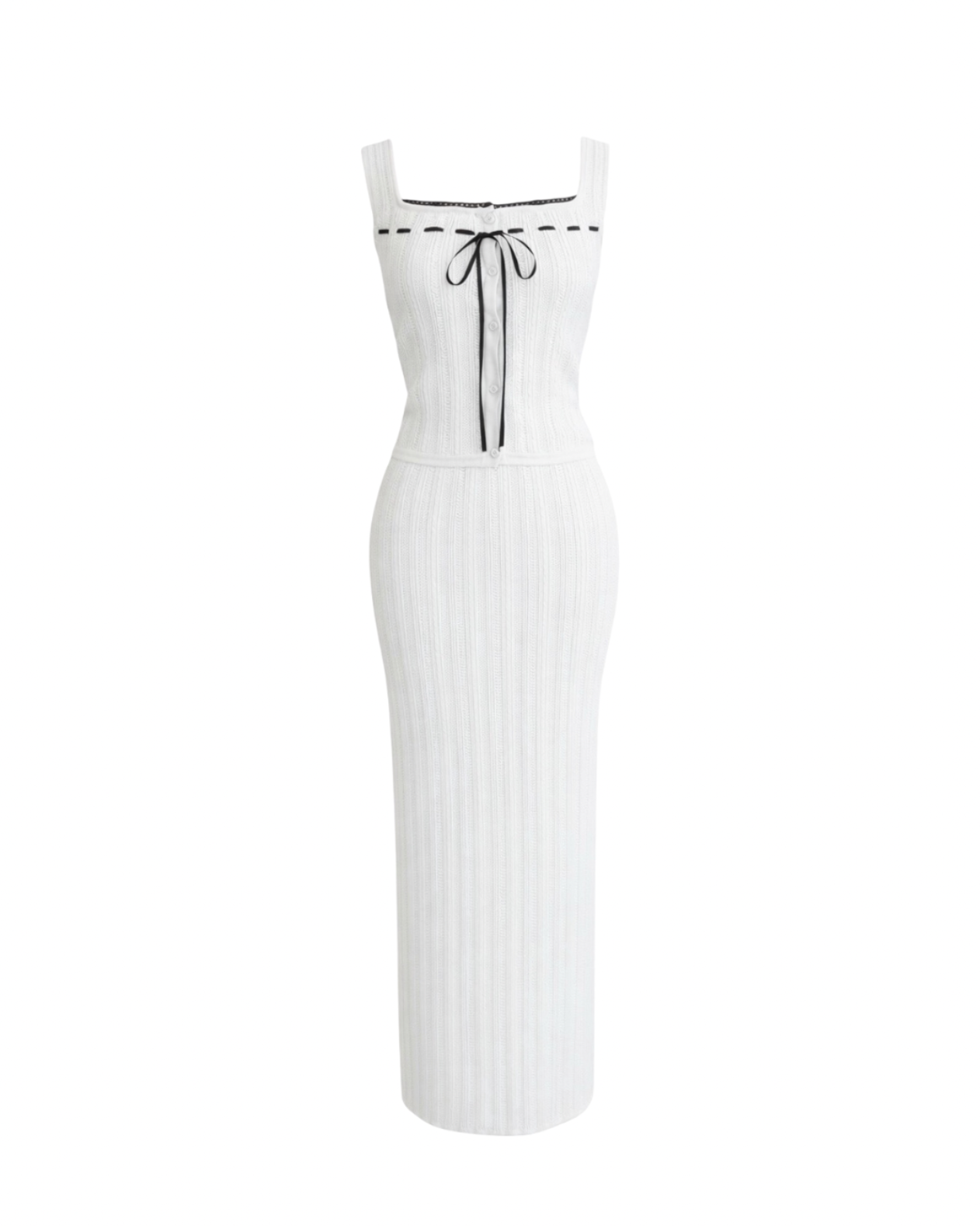 ワンピース yilon BICOLOR RIBBON KNIT SETUP BICOLOR RIBBON KNIT SETUP – YILON