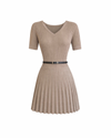 PLEATED KNIT OP