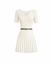 PLEATED KNIT OP
