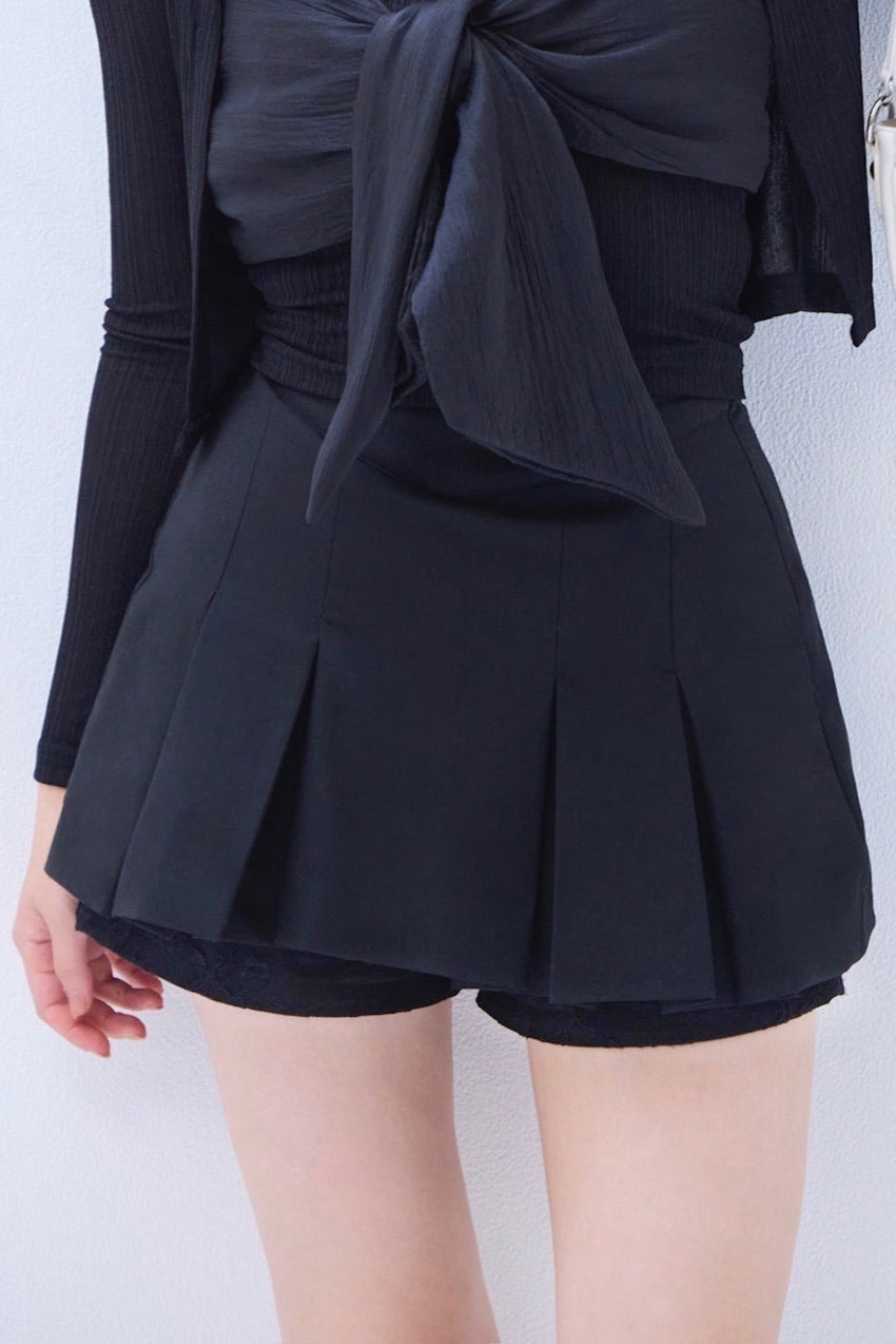 スカート yilon LACE PLEATS PANTS SKIRT Lace pleats pants skirt – YILON