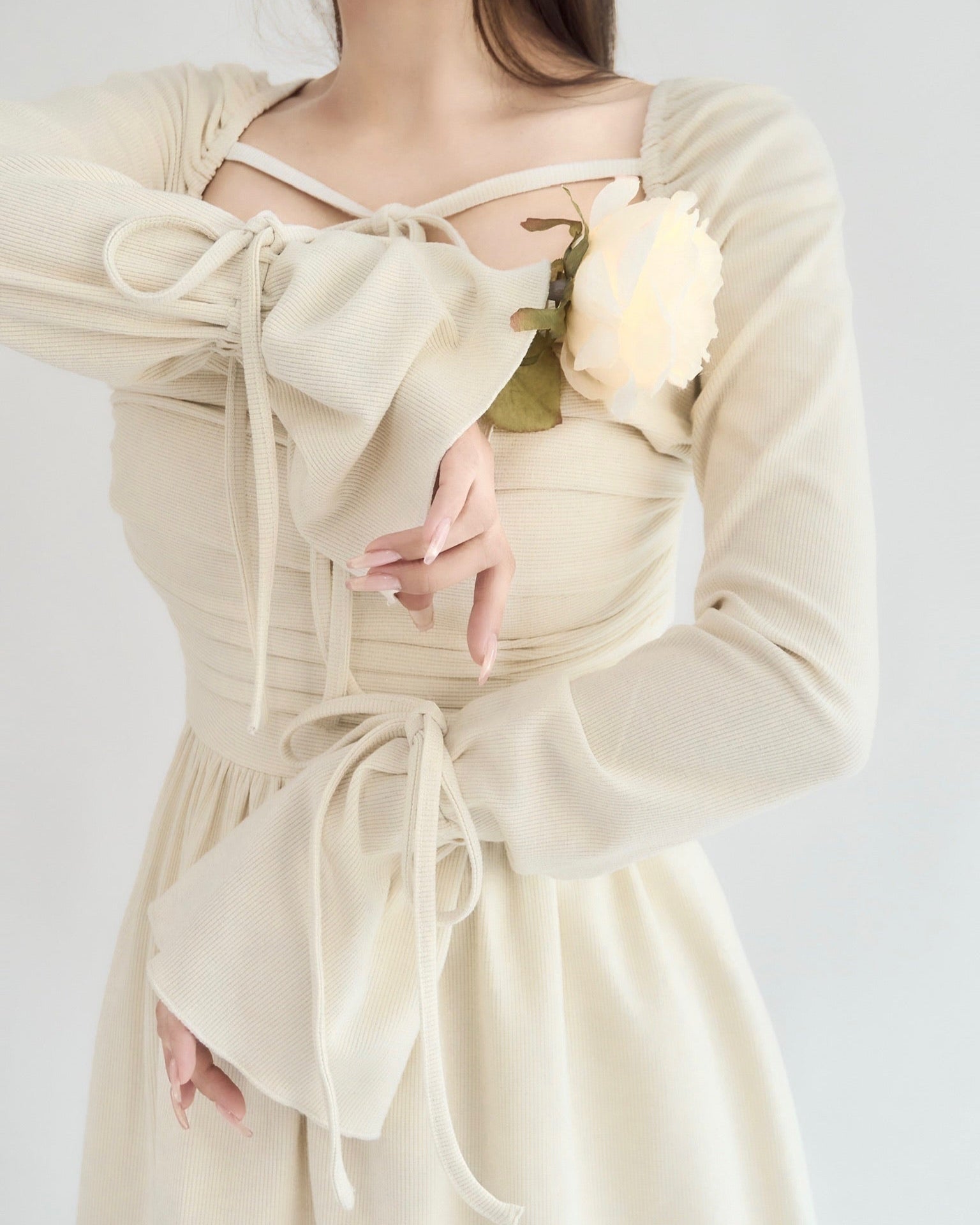 MINUTE RIB SETUP セットアップ　ワンピース　YILON グレー Minute rib setup – YILON